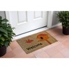 HomeRoots 18" X 30" Beige and Black Coir Bird Welcome Outdoor Door Mat - 2 of 4