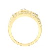 GILDED 1/4, 1/2, 3/4 Carat Total Weight Lab Grown Diamond Statement Ring Band in 14KT Gold Plated or 925 Sterling Silver, Size 7 - 3 of 4