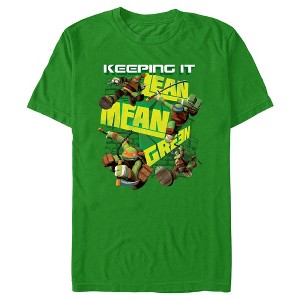 Men's Teenage Mutant Ninja Turtles Keeping It Lean Mean and Green T-Shirt - 1 of 4