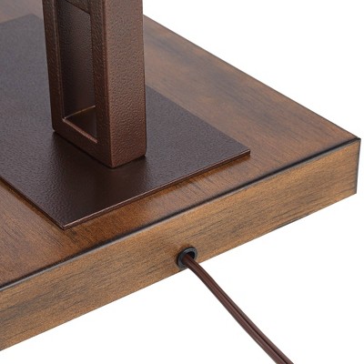 Tahoe 60" Bronze Metal & Faux Leather Industrial Arc Floor Lamp