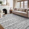 Washable Area Rug Boho Rug Foldable Thin Living Room Bedroom Non Slip Carpet Non-Shedding & Easy Care Mat - 3 of 4