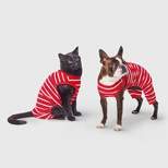 Striped Matching Family Thermal Cat and Dog Pajamas - Wondershop™ - White/Red