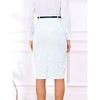 INSPIRE CHIC Women's Tweed High Waisted Button Decor Bodycon with Belt Office Midi Skirts - 3 of 4