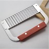 Kitcheniva Stainless Steel Wavy Crinkle Cutter Slicer with Wooden Handle - 2 of 3