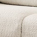 ivory white + chenille + 3 seat + foam