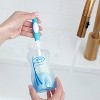 Dr. Brown's Baby Bottle Cleaning Brush, Sponge and Bristle Brush with Nipple Cleaner -3pk - Blue - 3 of 4