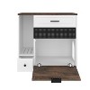 APRILSOUL Cat Litter Box Enclosure, Indoor Hidden Furniture, Cat House End Table, Living Room, White & Brown - 2 of 4