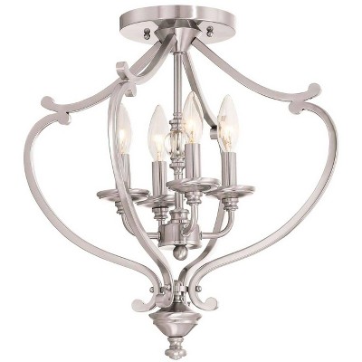Minka Lavery Savannah Row 18" Wide Brushed Nickel Ceiling Light