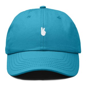 Dalix Lil Peace Sign Embroidered Cotton Cap Outdoor Dad Hat Womens - 1 of 4