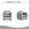 Cozy Modern Linen Accent Chair with Soft Seat and Back Cushion, Comfortable Sofa Chair for Living Room or Reading Corners-The Pop Home - 4 of 4