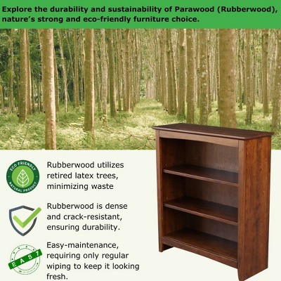 Espresso Medium Wood Adjustable Coastal Bookcase