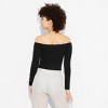 Women's Long Sleeve Off the Shoulder Lace Trim Top - Wild Fable™ - image 3 of 4