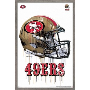 Trends International NFL San Francisco 49ers - Drip Helmet 20 Framed Wall Poster Prints - 1 of 4