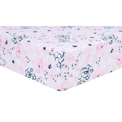 target floral crib sheet