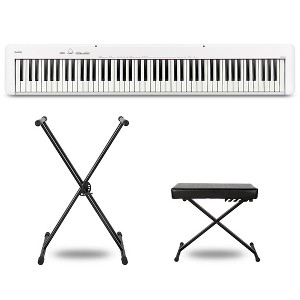 Casio CDP-S110 Digital Piano With X-Stand and Bench White Essentials Package - 1 of 4