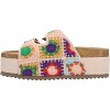 Hey Girl by Corkys Womens Wannabe Platform Slide Sandal, Multi Crochet - 3 of 4