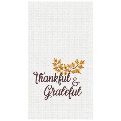 C&F Home Thankful & Grateful Waffle Weave Kitchen Towel