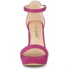 Allegra K Women's Open Toe Ankle Strap Platform Chunky Heels Sandals - 2 of 4