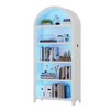 Fredees 5-Shelf Arch Bookcase with 3-Color LED Sensor Lights – Display Shelf for Study, Bedroom, or Living Room. - 3 of 4