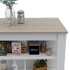 NicBex Mobile Kitchen Island Cart Morden 27.55" Kitchen Carts with Storage, 3 Shelves and Spacious Top Surface for Kitchen - 3 of 4
