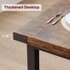 Dining Table for 6-8,70.87" Heavy Duty Kitchen Table,Farmhouse Rectangular Dining Room Table with Strong Metal Legs,for Big Family,Apartment,Dinette - 4 of 4