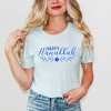 Simply Sage Market Women's Happy Hanukkah Blue Short Sleeve Graphic Tee - image 2 of 3