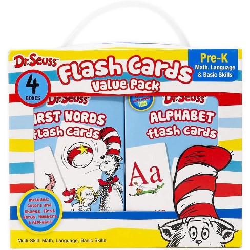 ABC's Colors & Shapes New Dr Seuss Set Of 3 Educational Flash Cards Numbers 