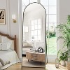 Beautyolove Full Length Mirror 64" x 21" Arched Floor Mirror Wall Mirror Hanging Mounted Mirrors Full Body Mirrors, White - 3 of 4
