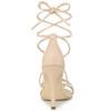 Allegra K Women's Open Toe Lace Up Tie Back Strappy Stiletto Heels Sandals - 4 of 4