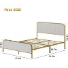 Heavy Duty Gold Upholstered Platform Bed Frame with Headboard and Storage, No Box Spring Needed, Sturdy and Stylish Design. - 2 of 4