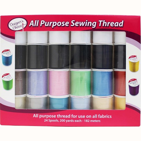 Allary Designer's Choice All Purpose Sewing Thread 24pc-assorted Colors ...