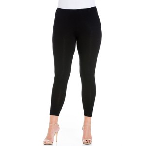 24seven Comfort Apparel Women's Plus Comfortable Ankle Length Leggings - 1 of 4