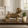 Decorative Geometric Dog Sculpture for Home Decor - Artistic Ornaments for Bathroom, Office Spaces, and Living Room Decor - 11", Gold - 2 of 4