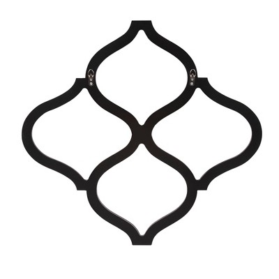 Elegant Curved Lattice Beveled Glass Accent Wall Mirror