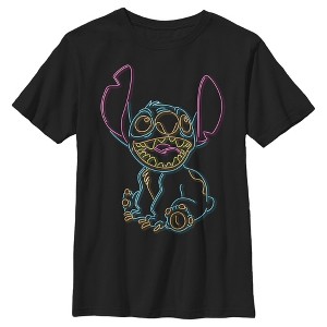 Boy's Lilo & Stitch Neon Stitch T-Shirt - 1 of 4