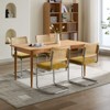 TiramisuBest Set of 2 Counter Height Swivel Barstools, 26in H Seat Height, Upholstered Fabric in Ivory, Wood & Fabric Beige Bar Stools - 2 of 4