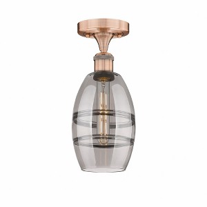 Vaz - 1 Light Semi-Flush Mount In Industrial Style-8.25 Inches Tall and 5.88 Inches Wide - 1 of 1