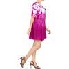 LA LEELA Women's Summer Front Open Vacation Beachwear Mini Bathing Suit Duster Holiday Swimwear Coverups Cardigan for Women L-XL Pink, Tie Dye Design - 3 of 4