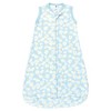 Hudson Baby Infant Girl Cotton Sleeveless Wearable Sleeping Bag, Sack, Blanket, Mixed Daisy - 3 of 4