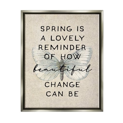 Stupell Industries How Beautiful Change Can Be Quote Spring Butterfly