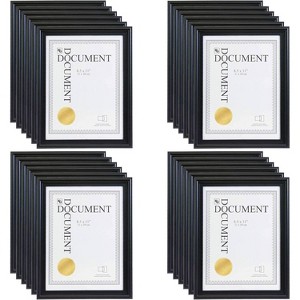 Kiera Grace Set of 24 Black Document Picture Frames Black : Embassy Style, 8.5"x11", Wall Mount - 1 of 4