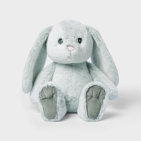 10-Inch Sitting Bunny Plush - Gray