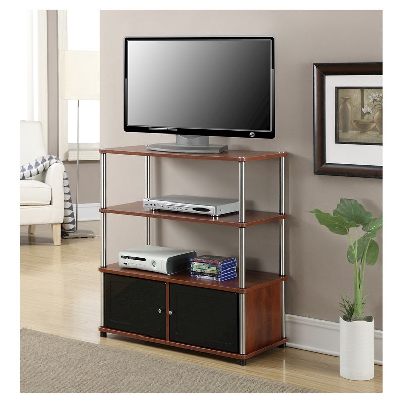 Highboy TV Stand for TVs up to 37&#34; Cherry Red - Breighton Home, 4 of 6