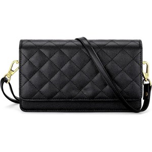 Crossbody Bag for Women with Credit Card Slots Lightweight Leather Wristlet Wallet - 1 of 4
