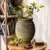 LuxenHome Rustic Ginger Root Brown Terracotta 13.6-Inch Tall Indoor and Outdoor Urn Vase - 2 of 4