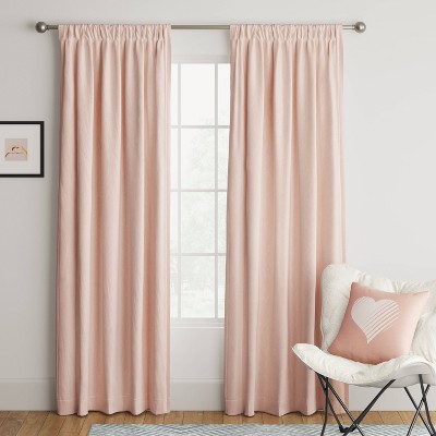 Photo 1 of 1pc 42&#34;x63&#34; Room Darkening Heathered Window Curtain Panel Pink - Room Essentials&#8482;