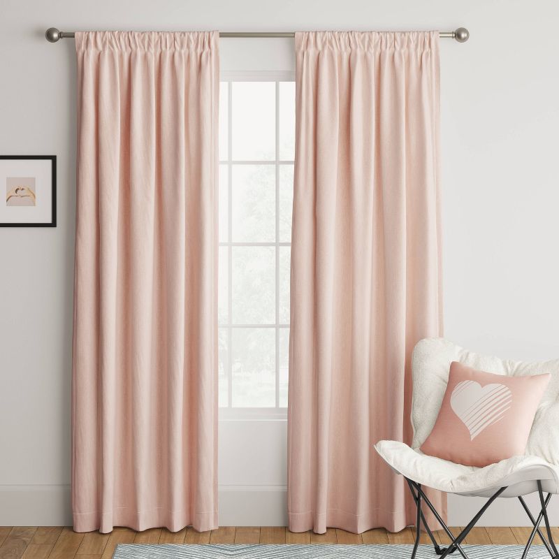 1pc Room Darkening Heathered Window Curtain Panel - Room Essentials™, 1 of 13