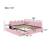 NicBex Full Size Upholstered Daybed,Velvet Sofabed with 2 Drawers and Headboard for Bedroom,Living Room,Apartment,Pink - 3 of 4