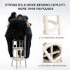 NicBex Swivel Bar Stools,Modern Leather Wooden Counter Height Barstools Chair,Stools for Kitchen,Counter,Living Room,Cafe - 4 of 4