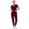 Saint Scrubs Womens 9-Pocket Medical Uniform Set- V-Neck Stretch Top with Seven Pocket Jogger Scrub Pant - 3 of 4